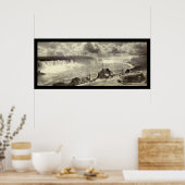 Niagara Herfsten, foto 1909 NY Poster (Keuken)