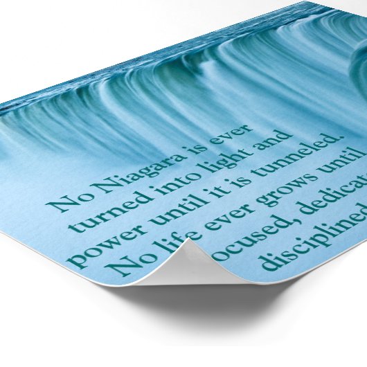 Niagara Herfsten Gedicteerd en gedisciplineerd Poster (Hoek)