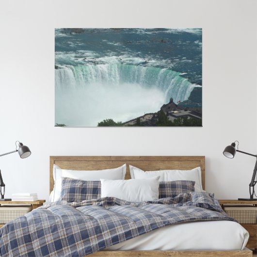 Niagara-Herfsten Groot 60 x 40 omgepakt Canvas (Insitu (Slaapkamer))