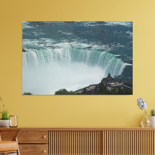 Niagara-Herfsten Groot 60 x 40 omgepakt Canvas (Insitu (Woonkamer))
