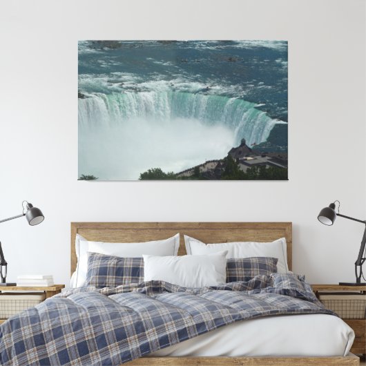 Niagara-Herfsten Groot 60 x 40 omgepakt Canvas (Insitu (Slaapkamer))