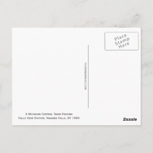 Niagara Herfsten - Herfsten Uitzicht Spoorweg 1886 Briefkaart (Achterkant)