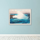 Niagara Herfsten, Hiroshi Yoshida, Woodcut Canvas Afdruk (Insitu (Houten vloer))