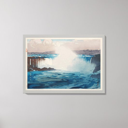 Niagara Herfsten, Hiroshi Yoshida, Woodcut Canvas Afdruk (Voorkant)