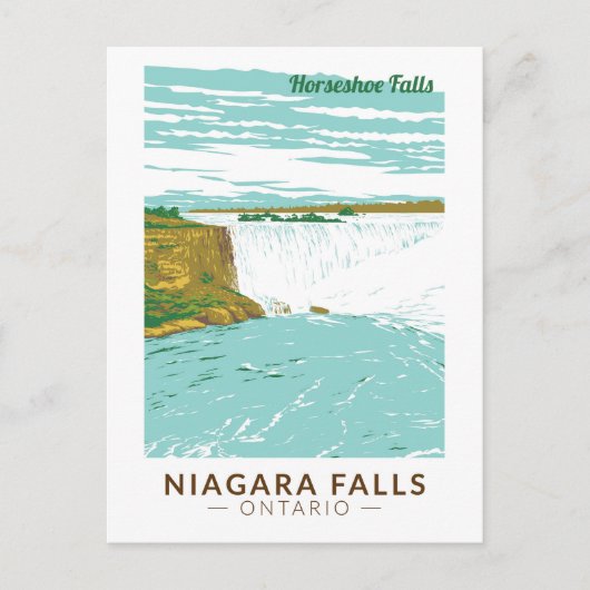 Niagara Herfsten Hoefijzer Herfsten Reizen Kunst V Briefkaart (Voorkant)