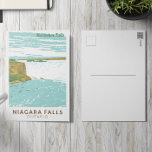 Niagara Herfsten Hoefijzer Herfsten Reizen Kunst V Briefkaart<br><div class="desc">Niagara Herfsten in een vectorkunststijl. De site aan de westerne oever van de Niagara River kijkt uit over de Herfsten van het Hoefijzer,  het meest uitgestrekte deel van de watervallen.</div>