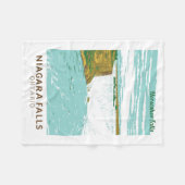 Niagara Herfsten Hoefijzer Herfsten Reizen Kunst V Fleece Deken (Voorkant (Horizontaal))