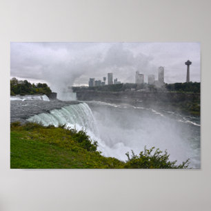 Niagara Herfsten in de Mist, New York Poster