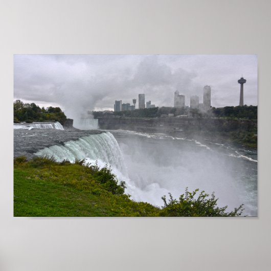 Niagara Herfsten in de Mist, New York Poster (Voorkant)