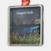 Niagara-Herfsten in de nacht Metalen Ornament (Links)