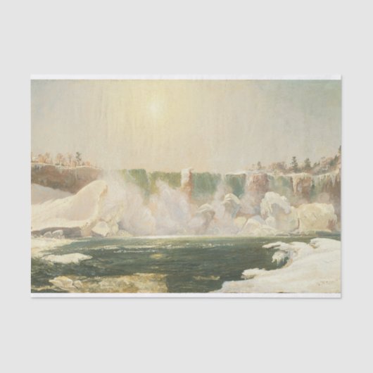 Niagara Herfsten in de winter door Jasper Francis  Tissuepapier (Voorkant)