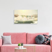 Niagara-Herfsten in de winter (Ice in the Water) Canvas Afdruk (Insitu (Woonkamer))