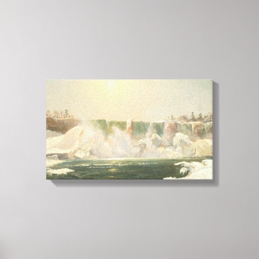 Niagara-Herfsten in de winter (Ice in the Water) Canvas Afdruk (Voorkant)