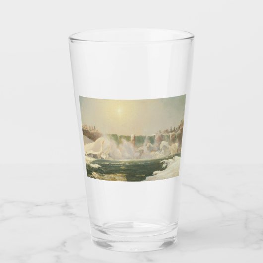 Niagara-Herfsten in de winter (Ice in the Water) Glas (Voorkant)
