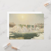 Niagara-Herfsten in de winter (Ice in the Water) Kaart (Voorkant / Achterkant in situ)