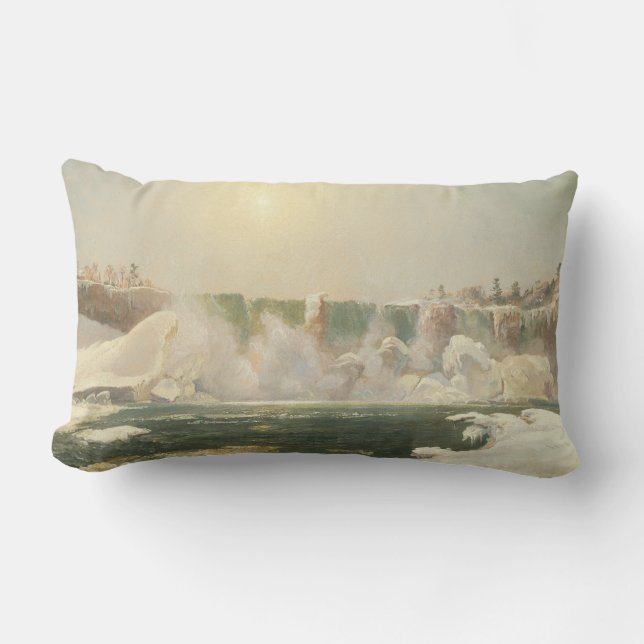 Niagara-Herfsten in de winter (Ice in the Water) Kussen (Voorkant)