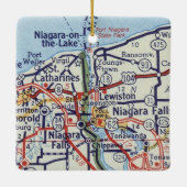 Niagara Herfsten kaart Keramisch Ornament (Achterkant)