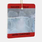 Niagara Herfsten, kerstversiering bevroren Keramisch Ornament (Rechts)