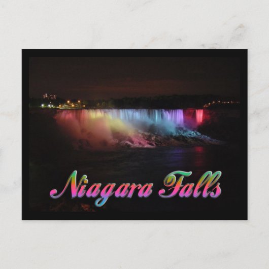 Niagara Herfsten Licht bij nacht Briefkaart (Voorkant)