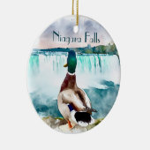Niagara Herfsten Mallard Duck Souvenir Keramisch Ornament (Rechts)