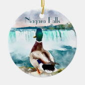 Niagara Herfsten Mallard Duck Souvenir Keramisch Ornament (Voorkant)