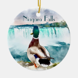 Niagara Herfsten Mallard Duck Souvenir Keramisch Ornament