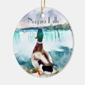 Niagara Herfsten Mallard Duck Souvenir Keramisch Ornament (Links)