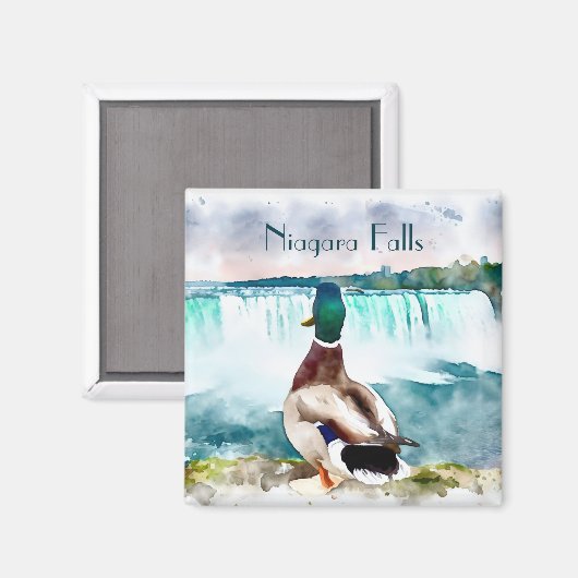 Niagara Herfsten Mallard Duck Souvenir Magneet (Voorkant / Achterkant)