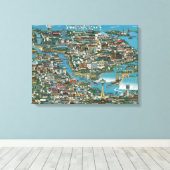 Niagara Herfsten Map Canvas Afdruk (Insitu (Houten vloer))