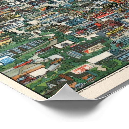 Niagara Herfsten Map Poster (Hoek)