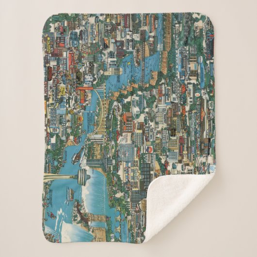 Niagara Herfsten Map Sherpa Deken (Voorkant)