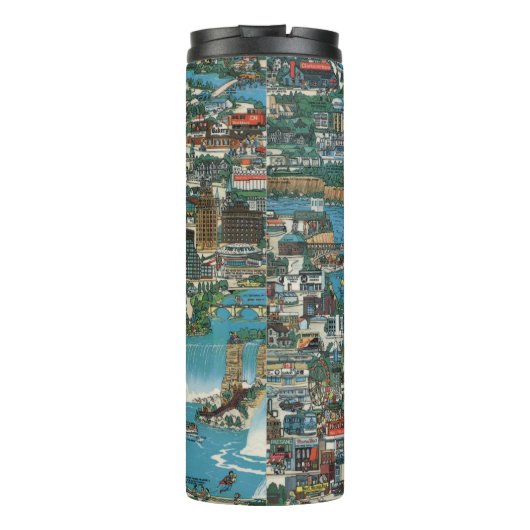 Niagara Herfsten Map Thermosbeker (Achterkant)