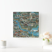 Niagara Herfsten Map Vierkante Klok (Huis)