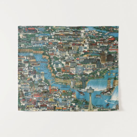 Niagara Herfsten Map Wandkleed (Voorkant (horizontaal))