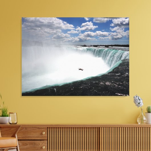 Niagara Herfsten met Seagull Canvas Afdruk (Insitu (Woonkamer))