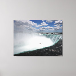 Niagara Herfsten met Seagull Canvas Afdruk