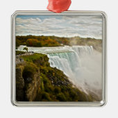 Niagara Herfsten Metalen Ornament (Voorkant)