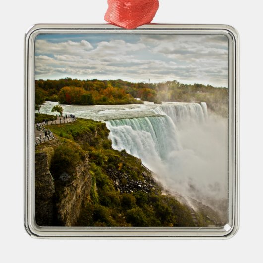Niagara Herfsten Metalen Ornament (Voorkant)
