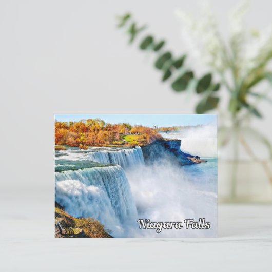 Niagara Herfsten, New York Feestdagenkaart (Staand voorkant)