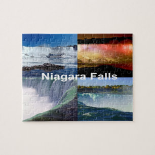 Niagara Herfsten New York Foto Collage Waterfall Legpuzzel