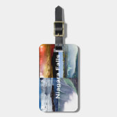 Niagara Herfsten New York Foto Uitzichten Bagagelabel (Voorkant verticaal)