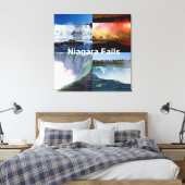 Niagara Herfsten New York Foto Uitzichten Canvas Afdruk (Insitu (Slaapkamer))