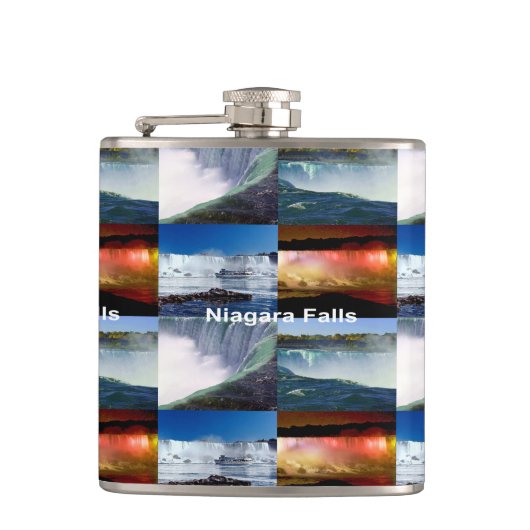 Niagara Herfsten New York Foto Uitzichten Heupfles (Voorkant)