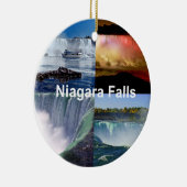Niagara Herfsten New York Foto Uitzichten Keramisch Ornament (Rechts)