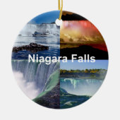 Niagara Herfsten New York Foto Uitzichten Keramisch Ornament (Voorkant)