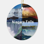Niagara Herfsten New York Foto Uitzichten Keramisch Ornament (Links)