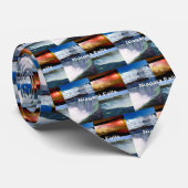 Niagara Herfsten New York Foto Uitzichten Stropdas (Opgerold)