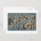 Niagara Herfsten, New York - Grote Letter Scenes 4 Briefkaart (Voorkant / Achterkant)