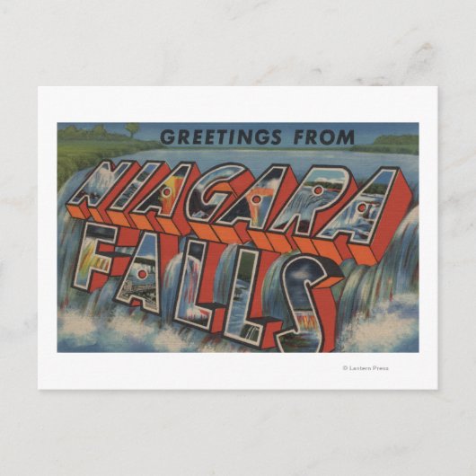 Niagara Herfsten, New York - Large Letter Scenes 3 Briefkaart (Voorkant)