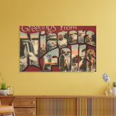 Niagara Herfsten, New York - Large Letter Scenes 3 Canvas Afdruk (Insitu (Woonkamer))